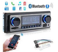 DE Retro Autoradio Bluetooth Freisprecheinrichtung USB FM AUX MP3 1 DIN Oldtimer