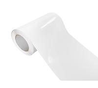 DecoMeister Autofolie Glanz 20x50 cm | Klebefolie Auto mit Luftkanal-Kleber und UV-Schutz | Selbstklebend Folie für Innen und Außen | Auto Folierung für Tuning | Einstiegsleisten Schutz | Weiß Glanz