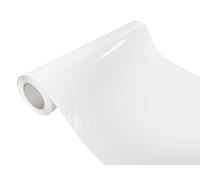 DecoMeister Autofolie Glanz 75x50 cm | Klebefolie Auto mit Luftkanal-Kleber und UV-Schutz | Selbstklebend Folie für Innen und Außen | Auto Folierung für Tuning | Carwrappingfolie | Weiß Glanz