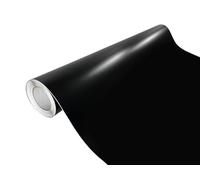 DecoMeister Autofolie matt 100x50 cm | Klebefolie Auto mit Luftkanal-Kleber und UV-Schutz | Selbstklebend Folie für Innen und Außen | Auto Folierung für Tuning | Carwrappingfolie | Schwarz Matt