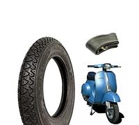 Deestone Reifen 3.00-10 42J + Kamera-Abdeckung, Design Michelin, kompatibel mit Vespa 50 Special PK 50