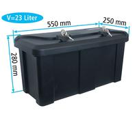 Deichselbox Blackit 2, Werkzeugkasten, Staubox, Anhänger Staukiste, Daken B23-2
