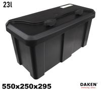 Deichselbox "Daken" Staubox 23l Pkw Anhänger Gurtkiste Wasserdicht Abschliessbar