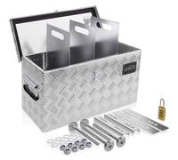 Deichselbox mit Halterung 60x25x30 Staubox anhänger Riffelblech Gurtkiste