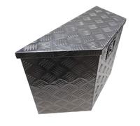 Deichselbox / Staubox aus Aluminium 700/380 x 240 x H420mm V-Form f PKW Anhänger