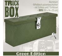 Deichselbox Werkzeugkasten Truckbox Alu Box Transportbox D015 Grün trucky