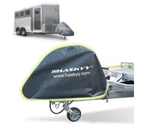 Deichselhaube Deichselabdeckung Wohnwagen REFLEKTIEREND Anhänger 130x75cm HASKYY XXXL Deichselschutzhülle aus LKW-Plane Wasserdicht Universal Anhängerkupplung Abdeckung