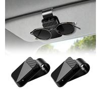 DELAESI Brillenhalter für Auto Sonnenblende Sonnenbrillenhalter Auto Universal Brillenhalter Sonnenblende für Die Meisten Brillen und Sonnenbrillen (2 Stück)