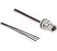 DELOCK 80148 - M8 4 Pin Kabel, Buchse / offene Enden, A-kodiert 0,5 m DELOCK