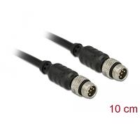 Delock M8 Sensor- / Aktorkabel 6 Pin Stecker zu 6 Pin Stecker wasserdicht 10 cm