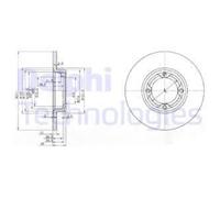 DELPHI 2x Bremsscheibe vorne Ø211 mm für Daihatsu Cuore IV L501 0.8 Move L6_