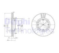 DELPHI 2x Bremsscheibe vorne Ø242 mm belüftet für Hyundai Accent I X-3 1.3 1.3i