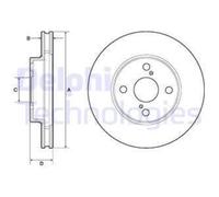 DELPHI Bremsscheibe bg3734 255mm 25mm für TOYOTA TOYOTA (FAW)