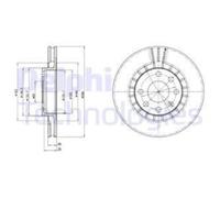 Delphi BG2443 Bremsscheibe