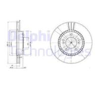 DELPHI Bremsscheibe vorne rechts links belüftet 282mm für ACURA HONDA BG3061
