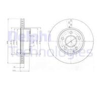 Delphi Bremsscheibe BG4227C - vorne rechts/links, belüftet 288 mm für BEIJING BENZ, MERCEDES-BENZ