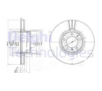 DELPHI 2x Bremsscheibe vorne Ø324 mm belüftet unbeschichtet für BMW 5er Touring