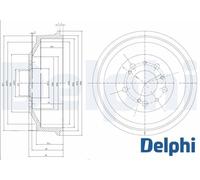 Delphi BF153 Bremstrommel für Citroen für Fiat für Peugeot
