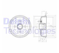 DELPHI BF468 Bremstrommel für FORD