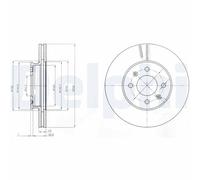 DELPHI BG4096 Brake Disc for HYUNDAI,HYUNDAI (BEIJING),KIA,KIA (DYK)