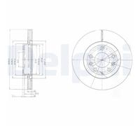 DELPHI Bremsscheibe bg4141 290mm 22mm für MAZDA