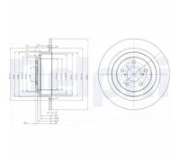 DELPHI Bremsscheibe hinten rechts links voll 290mm für SUBARU BG4154