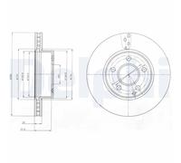 Delphi Bremsscheibe BG4227C - vorne rechts/links, belüftet 288 mm für BEIJING BENZ, MERCEDES-BENZ