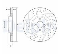 DELPHI Bremsscheibe vorne rechts links Gelocht 316mm für MINI BG4789C