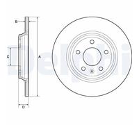 DELPHI BG4800C Brake Disc for AUDI