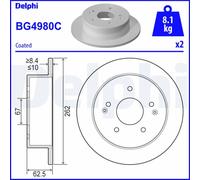 DELPHI BG4980C Bremsscheibe für SSANGYONG