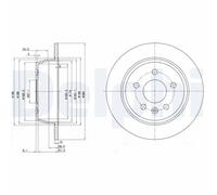 DELPHI Bremsscheibe bg3241 280mm 10mm für Mercedes