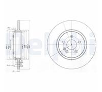 DELPHI Bremsscheibe hinten rechts links voll 331mm für MERCEDES-BENZ BG3728