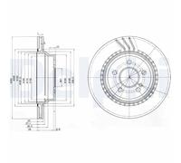 DELPHI Bremsscheibe bg3758 300mm 22mm für Mercedes