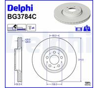 DELPHI Bremsscheibe BG3784C für VOLVO