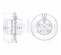Delphi Bremsscheibe BG3927 vorne rechts/links belüftet 278 mm für Mazda