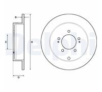 Bremsscheibe - Delphi BG4161C