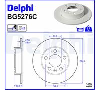 DELPHI Bremsscheibe voll 230mm für SKODA BG5276C