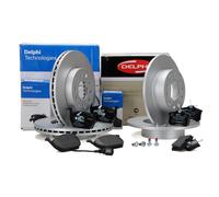 DELPHI Bremsscheiben 276/255mm Beläge Wako für VW GOLF 7 OCTAVIA 3 vorne hinten