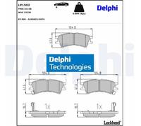 Delphi Bremsbelagsatz, Scheibenbremse LP1502 Fahrzeugtyp PKW