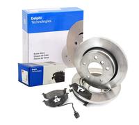 DELPHI Satz Bremsscheiben Voll hinten + Bremsbeläge für Mercedes A-Klasse W168