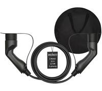 Deltaco EV-3203B Ladekabel (3m) + Tasche 3-phasig IEC Typ2 auf Typ2 32A 22K schwarz