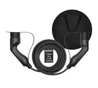 DELTACO Typ 2 EV-Ladekabel für E-Autos & Hybrid Fahrzeuge inkl. Tasche, Elektroauto Charge Mennekes Kabel, Kompatibel mit ID.3, ID.4, Zoe, E-Tron, Model S/3/X/Y, Leaf, 3-phasig, 16A | 11kW, 7 Meter