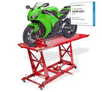 Motorradhebebühne Hebebühne rot 450kg hydraulisch Motorrad Werkstatt Bühne