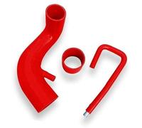 DEMULAX Lufteinlass-Silikon-Lufteinlass-Induktionsschlauchrohr, for Opel, for Vauxhall, for Astra G 2.0 Turbo Z20let mit 70 mm AFM-Luftmassenmesser Luftfilter-Ansaugschlauch(BLACK Red)