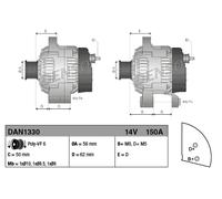 DENSO Generator dan1330 für Fiat