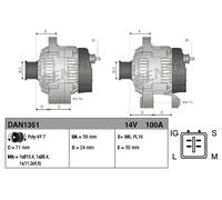 DENSO DAN1351 Lichtmaschine
