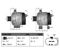 DENSO Generator dan1536 für BMW