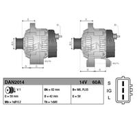 Drehstromgenerator DENSO DAN2014