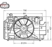 DENSO Lüfter, Motorkühlung der50004 für TOYOTA