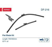 2x Scheibenwischerblatt Flachbalkenwischblatt DF-216 DENSO für FORD FIESTA VII